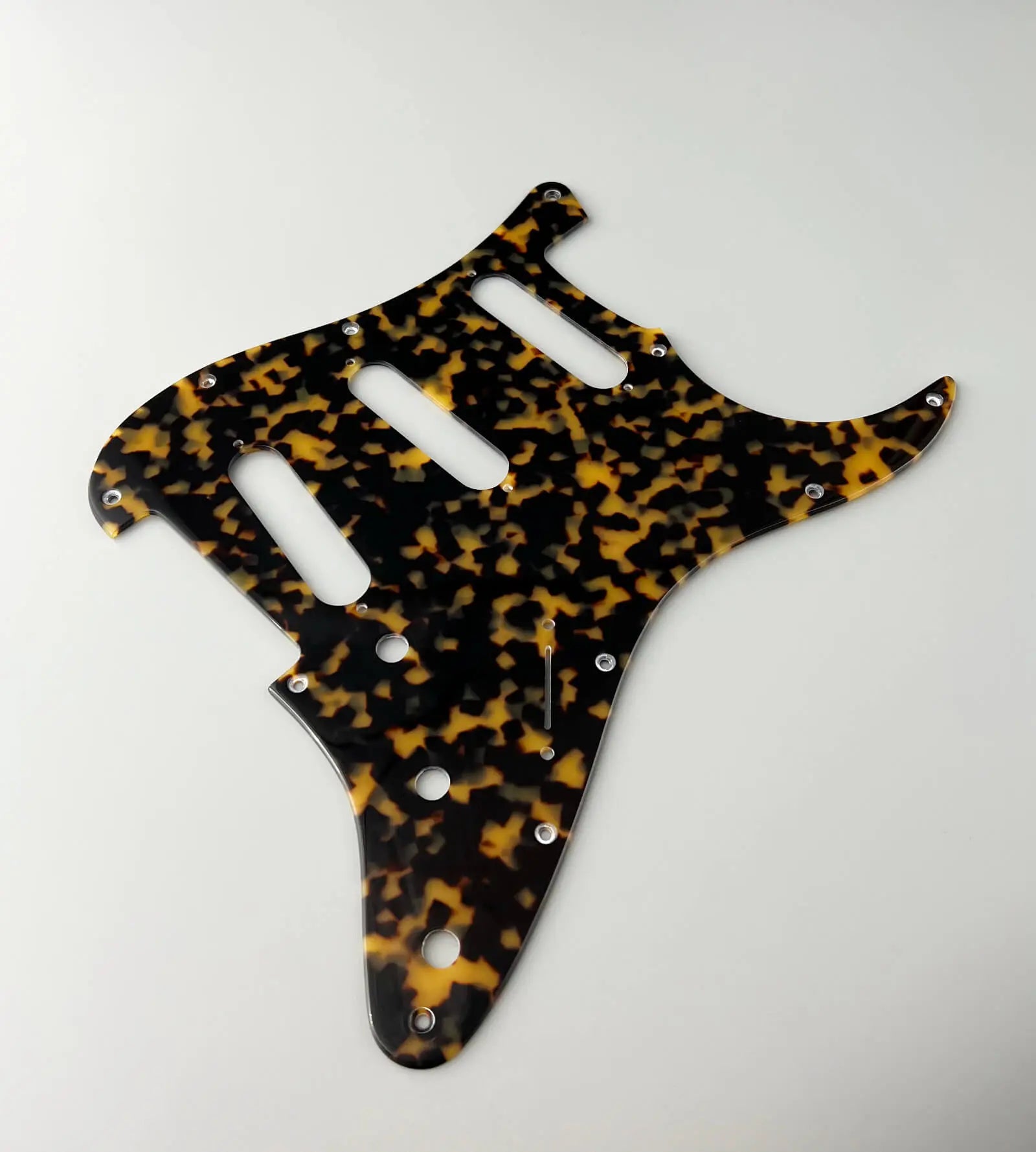 Stratocaster tortoise pickguard Black & Amber