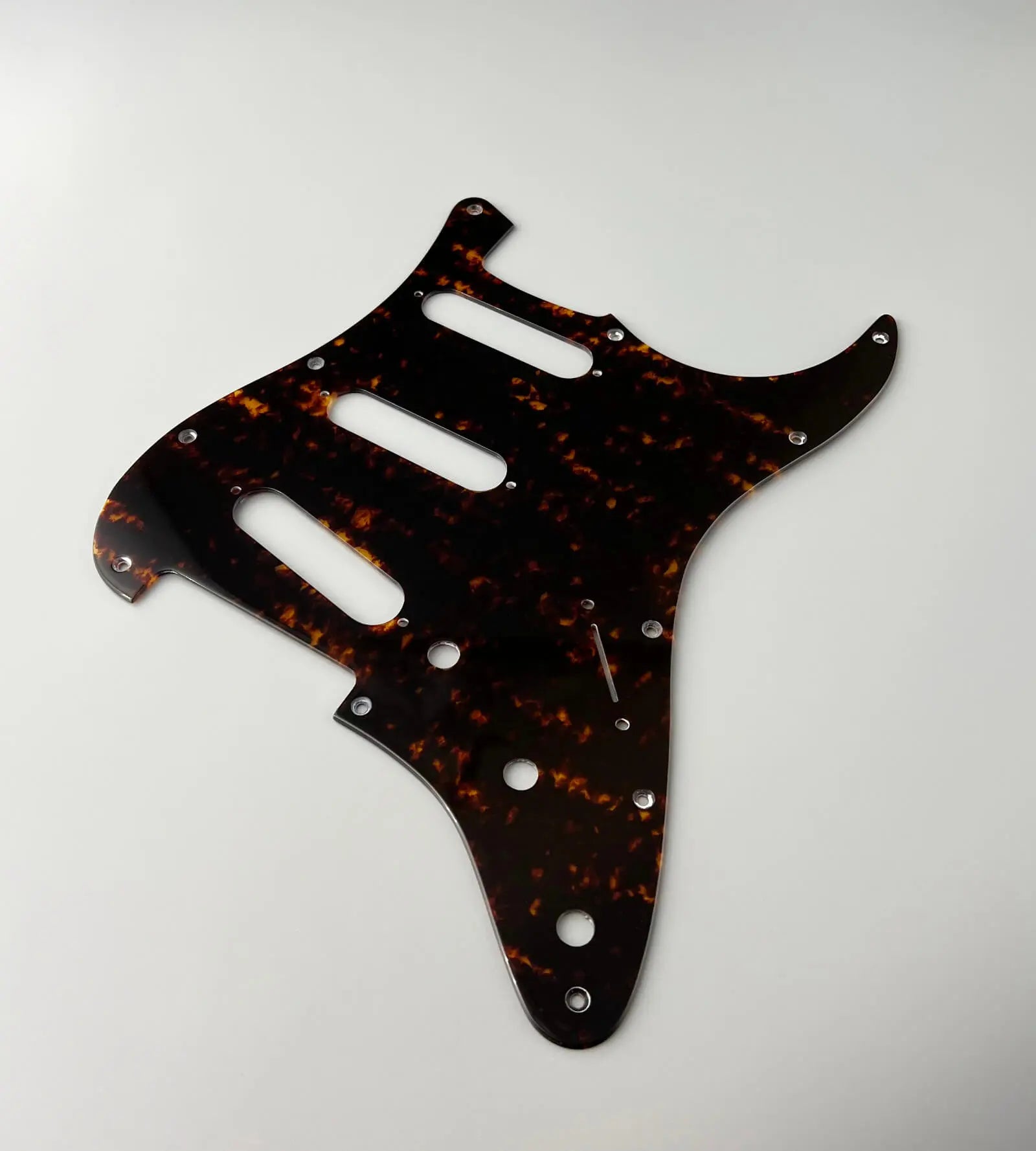 Stratocaster tortoise pickguard Dark Brown & Amber
